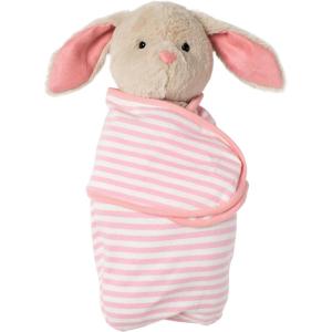Manhattan Toy Swaddle Baby Bunny Peluche 27,94 cm avec Couverture à emmailloter(Bébé lapin)