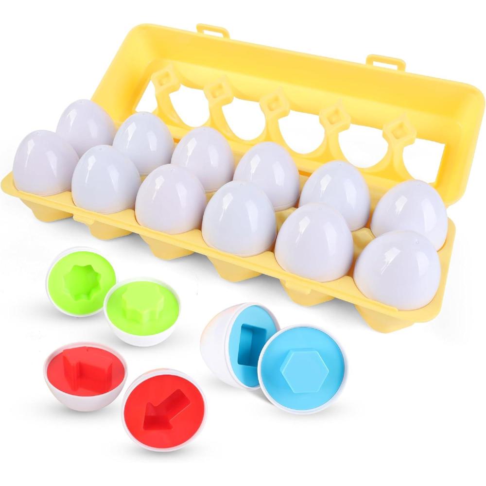 imageJouet Montessori  Empiler et Tri pour Bb et Enfant 3 Ans  Jouets dActivit et de Dveloppement en Bois  Couleurs Pastel  Jeux Montessori ducatifs pour ToutPetits  Cadeau dAnniversaireMatching eggs