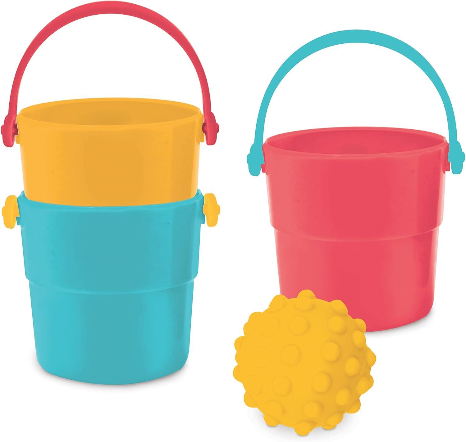 imageLUDI Coffret de Bain XXL Tortue Fontaine Lumineuse Toboggans Ventouse Aspergeur Bateau Jeu de Bain Imagination Ds 18 MoisValisette de bain