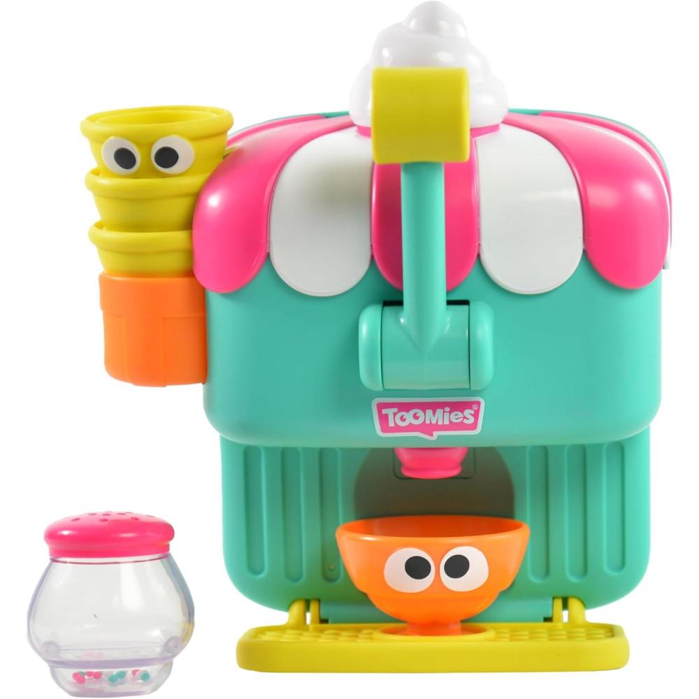 imageToomies Cuisine Bain pour Bb Et ToutPetits Jouet Bulles Ensemble 2 en 1 Jeu deau pour Enfants Adapt Aux Garons Et Filles De 18 Mois 4 Ans Multicolore 21 x 28 x 15 cmJouet de bain