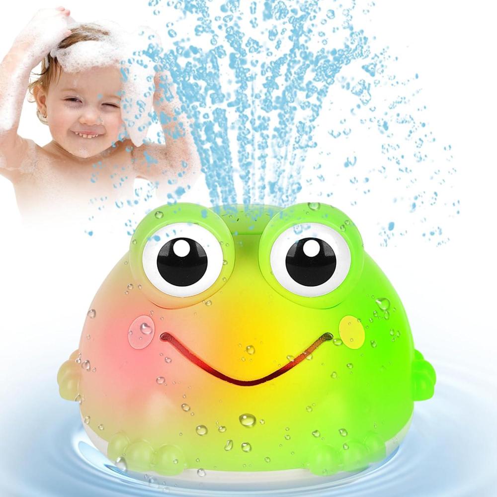imageWithosent Grenouille Jouet Bain Bb Rechargeable Jeux de Bain Enfant avec LED Induction Automatique Arroseur Jeu de Bain Jouet pour Le Bain Garons et Filles pour 16AnsGrenouillecharge