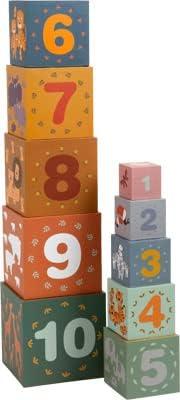 imagesmall foot Cubes empiler Safari jouet de motricit trier empiler et compter pour enfants ds 1 an 11957