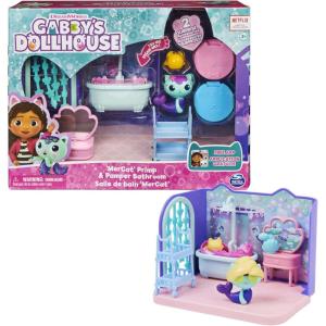 Gabby et la Maison Magique – Gabby Dollhouse – Pièce La Salle De Bain Marine – 1 Figurine + Accessoires – Dessin Animé Jouet Maison De Poupée – Jouet Enfant 3 Ans Et +(Marine)