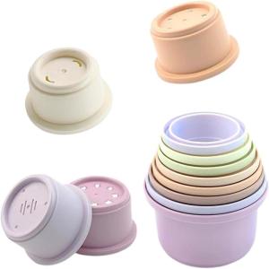 Générique Tasses Empilables de Lapin, Jouets Multicolores Empilables pour Lapin, Cubes Empilables Gobelet Empilables, Jouets de Lapins pour Cacher de La Nourriture, Jeux Gigognes pour Lapins