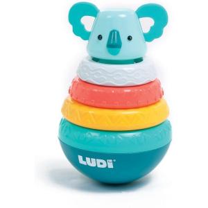 Ludi – Pyramide – Jeux d&rsquo;éveil – Jeu d’empilement en Plastique Souple – Développe la motricité Fine – Dès 10 Mois(3 Petites balles couleurs primaires)