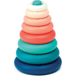 Ludi – Pyramide – Jeux d&rsquo;éveil – Jeu d’empilement en Plastique Souple – Développe la motricité Fine – Dès 10 Mois(Pyramide)
