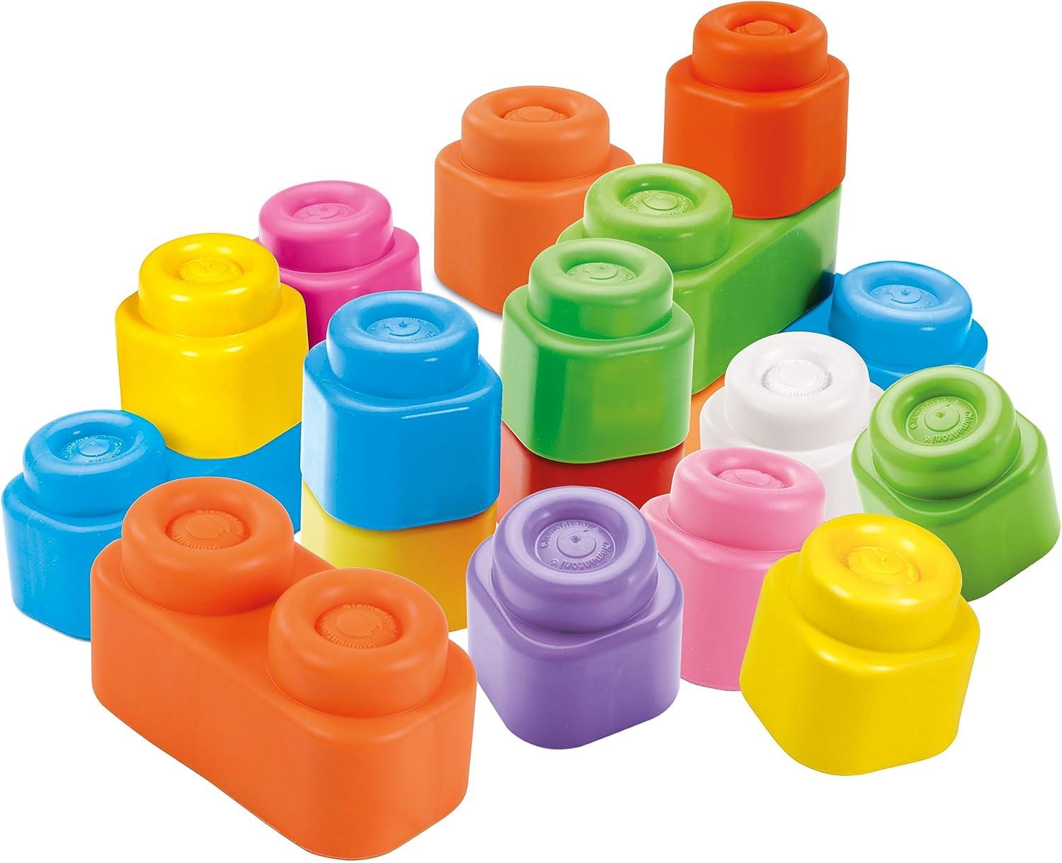image:imageClementoni Sac Souple 20 Cubes Clemmy Bb 636 Mois Blocs Sensoriels Souples Lavables et Parfums Jouet dveil Empilable Mchouiller et Transportable Dveloppement Moteur BbSac Souple 20 Cubes