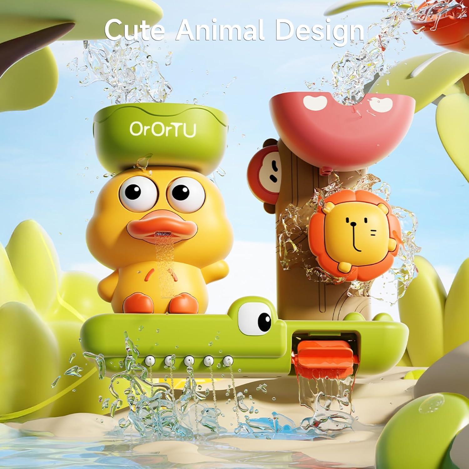 image:imageOR OR TU Jouets de Bain pour Bb Jouet de Bain Rotatif avec ventouses Jouet de Bain remonter Jouet de Bain pour bb Jouet de Douche Jouet de Natation