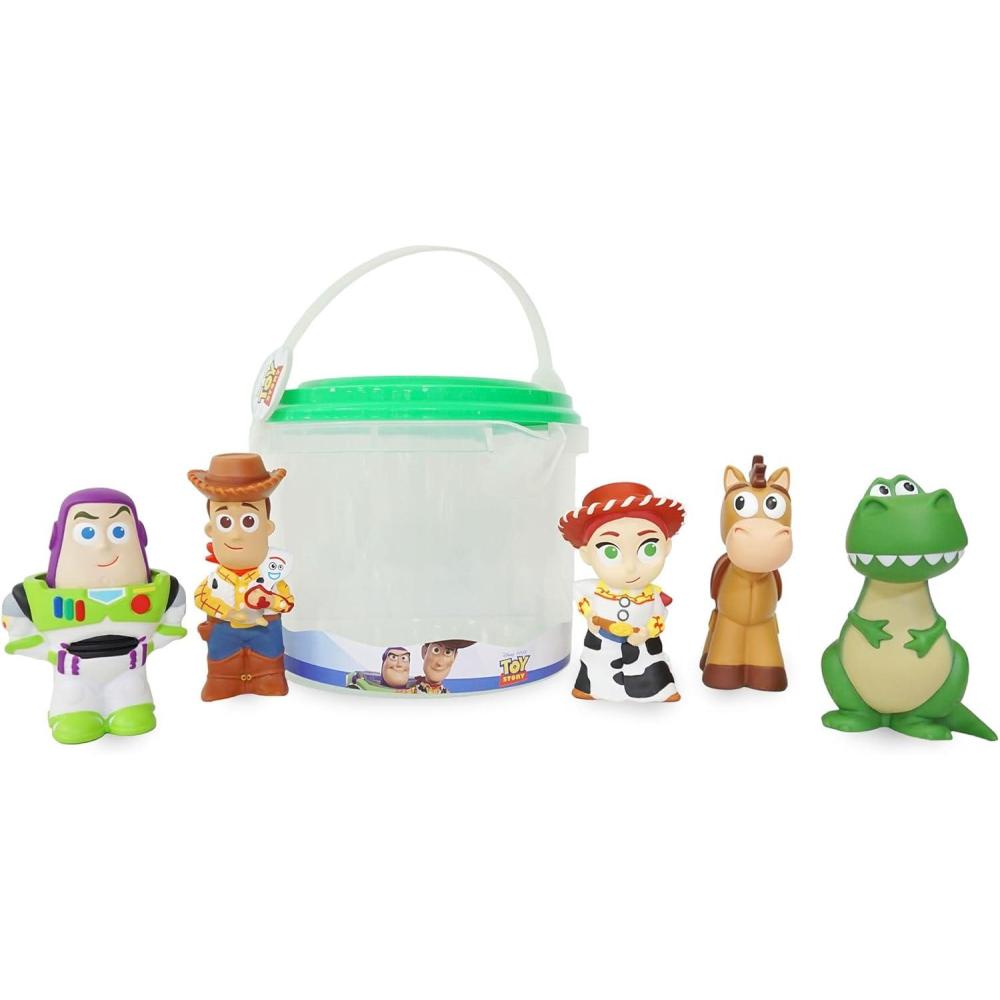 image:imageDisney Store Official Jouets pour Le Bain Disney Pixar Cars 5 pcs Le kit pour Enfants Contient Flash McQueen Martin Red Shrif et Sergent Convient aux 6 Mois et PlusToy Story